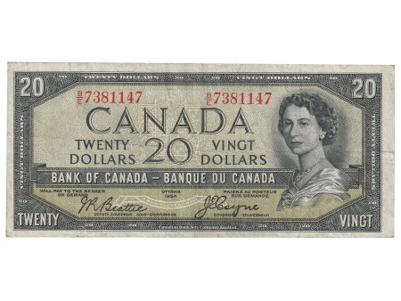 BC-33b 1954 Canada $20 Beattie-Coyne, Devil s Face, B E, VF Sale