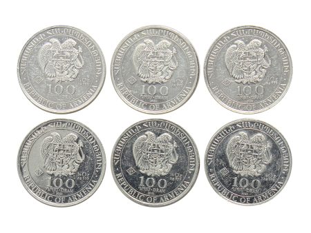 Lot of 6x Armenia 1 4oz. Silver Rounds (scratches marks). Sold as is. 6Pcs (No Tax) Sale