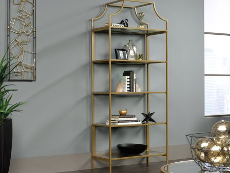 International Lux Bookcase Satin Gold Online Hot Sale