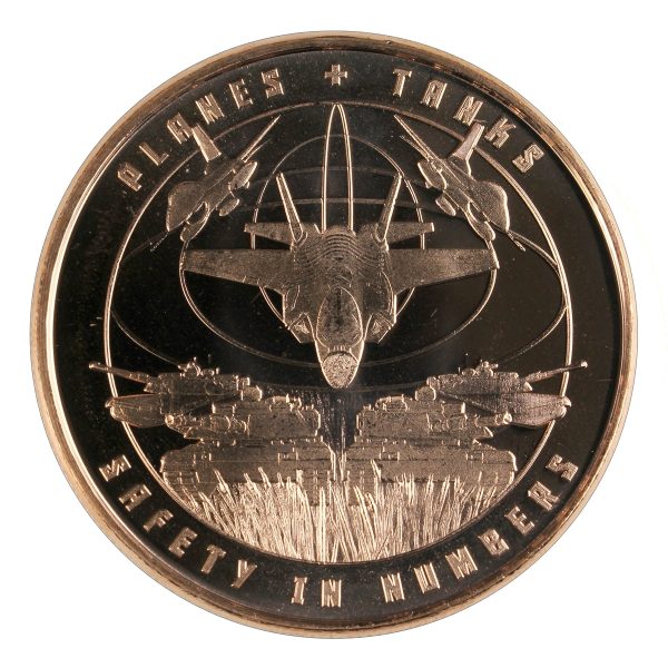 Safety in Numbers - Planes & Tanks 1oz. .999 Fine Copper Online now