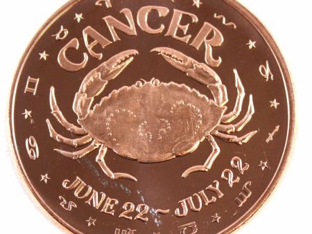 Zodiac Cancer 1oz. .999 Fine Copper Discount