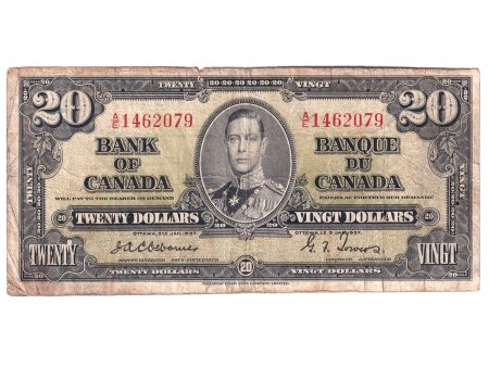 BC-25a 1937 Canada $20 Osborne-Towers, A E, VG-F (Minor pinholes) Hot on Sale