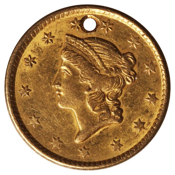 1850 USA Gold Dollar EF-AU (EF-45) Hole Online