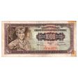 Yugoslavia Note, 1955 1000 Dinara, Plate #2, Pick #71b, VF (Tape) Hot on Sale