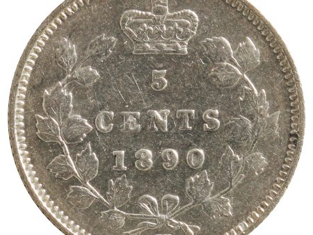 1890H Canada 5-Cents Extra Fine (EF-40) Scratched Sale