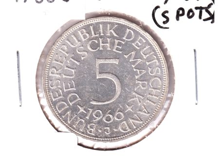 Germany 1966J 5 Mark Uncirculated (MS-60) Spots Online Hot Sale