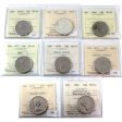 Lot of 8x 1960-2001 Canada 50-cents ICCS Certified MS-63 to MS-65, 8Pcs. For Cheap