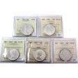 Lot of 5x 1963-1967 Canada 50-cents ICCS Certified SP-66 to PL-65, 5Pcs. Fashion