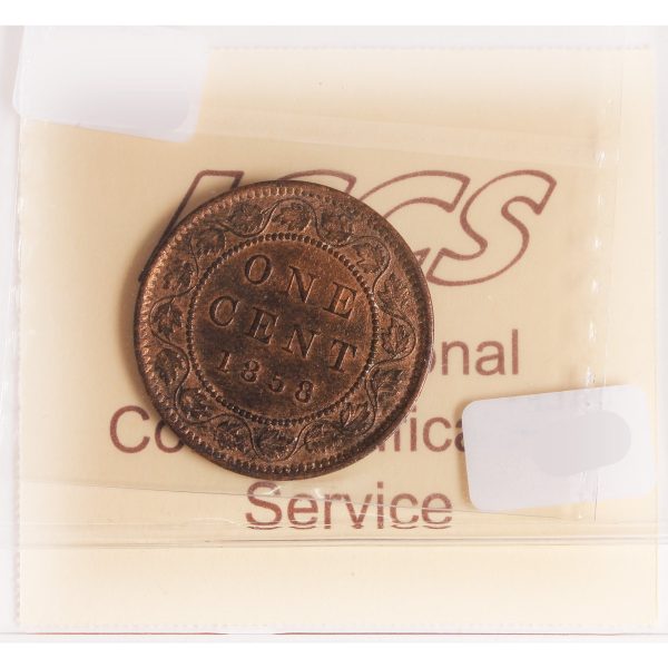 1858 Canada 1-Cent ICCS Certified VF-20 (Corrosion, Cleaned) For Cheap