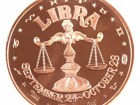 Zodiac Libra 1oz. .999 Fine Copper For Discount