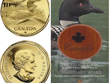 RDC 2004 Canada Elusive Loon Dollar Coin and Stamp Set (Impaired) on Sale