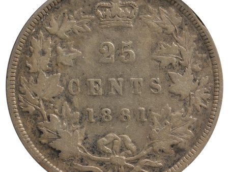 1881H Canada 25-Cents Very Fine (VF-20) Scratched Online