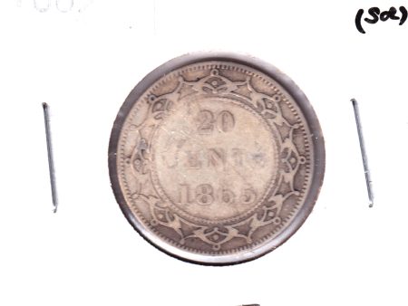 1865 Newfoundland 20-cents, Fine (F-12) Scratched Online Hot Sale