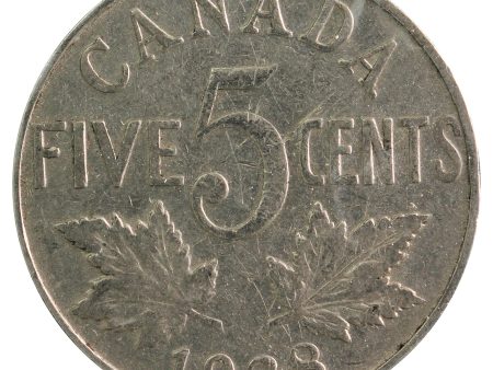 1928 Canada 5-Cents VG-F (VG-10) Scratched, Cleaned or Impaired For Cheap