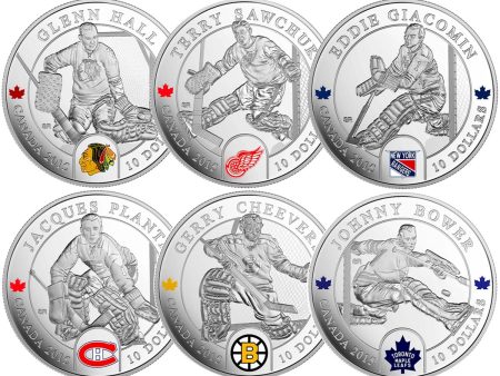 RDC 2015 Canada $10 NHL Goalies 6-coin Set in Display Box (No Tax) Impaired Discount