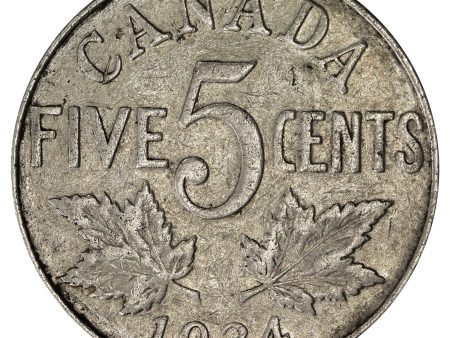 1934 Canada 5-cents F-VF (F-15) For Discount