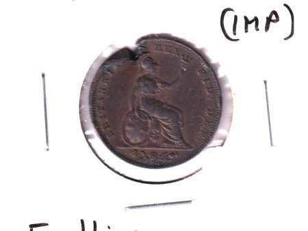 Great Britain 1834 Farthing Extra Fine (EF-40) Impaired on Sale