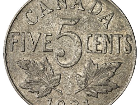 1931 Canada 5-cents F-VF (F-15) For Cheap