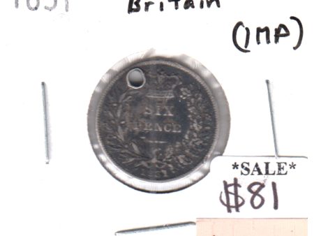 Great Britain 1831 6 Pence VF-EF (VF-30) impaired Fashion