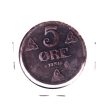 Norway 1918 5 Ore, Iron, Very Fine (VF-20) Scarce Date Fashion