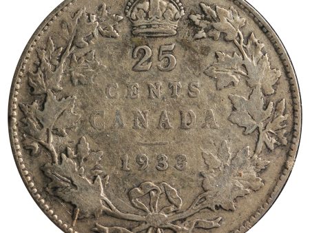 1933 Canada 25-Cents G-VG (G-6) Scratched, Cleaned or Impaired Online now