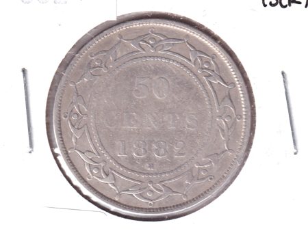 1882H Newfoundland 50-cents, VG-F (VG-10) Scratched Cheap