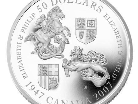 RDC 2007 Canada $50 Queen s 60th Wedding Anniversary 5oz. Silver (No Tax) Issues Hot on Sale