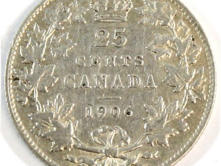 1906 Canada 25-cents F-VF (F-15) $ on Sale