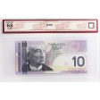 BC-68b-N1-iii 2005 Canada $10 J-C, BFB, 4 Digit RADAR, BCS Cert. CUNC-63 Orig. For Cheap