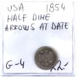 1854 Arrows at Date USA Half Dime, Good (G-4) on Sale