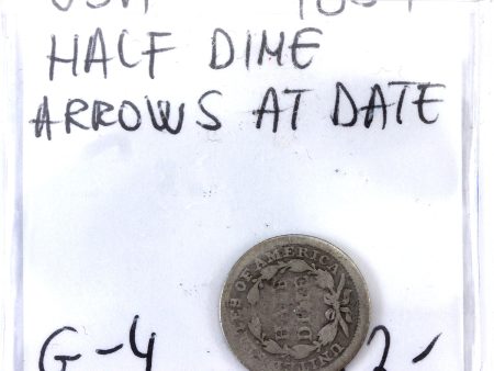 1854 Arrows at Date USA Half Dime, Good (G-4) on Sale