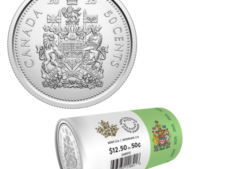 2025 Canada 50-cent Special Wrap Roll of 25pcs For Sale